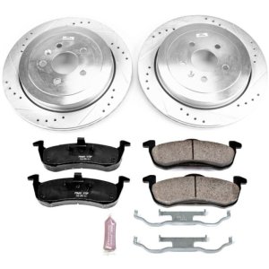 Lincoln MKT Brake Kit - Rear - PowerStop - Drilled & Slotted Rotors + Carbon-Fiber Ceramic Pads - `13-`18