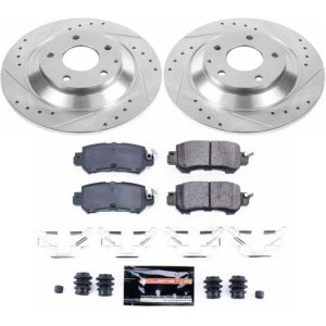 Mazda CX-5 Brake Kit - Rear - PowerStop - Drilled & Slotted Rotors + Carbon-Fiber Ceramic Pads - `13-`15