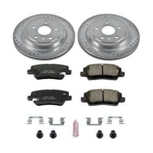 Cadillac CTS Brake Kit - Rear - PowerStop - Drilled & Slotted Rotors + Carbon-Fiber Ceramic Pads - `14-`18