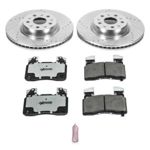 Cadillac CT6 Brake Kit - Front - PowerStop - Drilled & Slotted Rotors + Carbon-Fiber Ceramic Pads - `16-`18