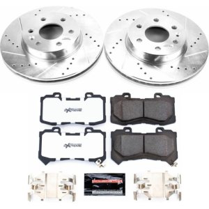 Chevrolet Colorado Brake Kit - Front - PowerStop - Drilled & Slotted Rotors + Carbon-Fiber Ceramic Pads - `15-`18