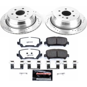 Chevrolet Colorado Brake Kit - Rear - PowerStop - Drilled & Slotted Rotors + Carbon-Fiber Ceramic Pads - `15-`18
