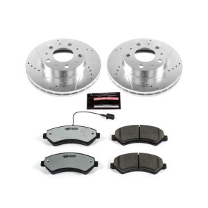Ram ProMaster 1500 Brake Kit - Front - PowerStop - Z36 Truck & Tow with Drilled & Slotted Rotors + Carbon-Fiber Ceramic Pads - `14-`19