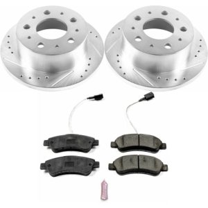Ram ProMaster 1500 Brake Kit - Rear - PowerStop - Z36 Truck & Tow - Drilled & Slotted Rotors + Carbon-Fiber Ceramic Pads - `14-`19