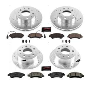 Ram ProMaster 1500 Brake Kit - Rear - PowerStop - Drilled & Slotted Rotors + Carbon-Fiber Ceramic Pads - `14-`19