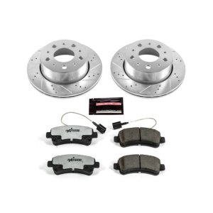 Ram ProMaster 1500 Brake Kit - Rear - PowerStop - Drilled & Slotted Rotors + Carbon-Fiber Ceramic Pads - `14-`15