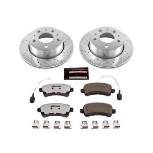 Ram ProMaster 1500 Brake Kit - Rear - PowerStop - Drilled & Slotted Rotors + Carbon-Fiber Ceramic Pads - `15-`19