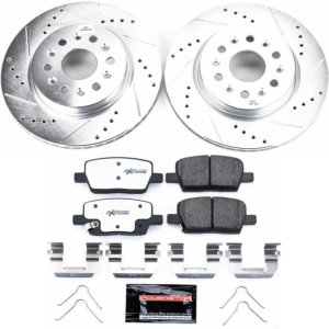 Buick Enclave Brake Kit - Rear - PowerStop - Drilled & Slotted Rotors + Carbon-Fiber Ceramic Pads - `18-`19 Buick Enclave Brake Kit - Rear - PowerStop - Drilled & Slotted Rotors + Carbon-Fiber Ceramic Pads - `18-`19