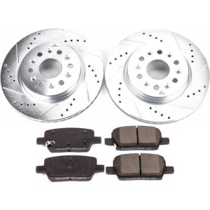 Buick Enclave Brake Kit - Rear - PowerStop - Drilled & Slotted Rotors + Carbon-Fiber Ceramic Pads - `18-`19 Buick Enclave Brake Kit - Rear - PowerStop - Drilled & Slotted Rotors + Carbon-Fiber Ceramic Pads - `18-`19