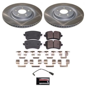 Nissan Sentra Brake Kit - Front + Rear - PowerStop - Z26 Street Warrior + Drilled & Slotted Rotors + Carbon-Fiber Ceramic Pads - `01-`06