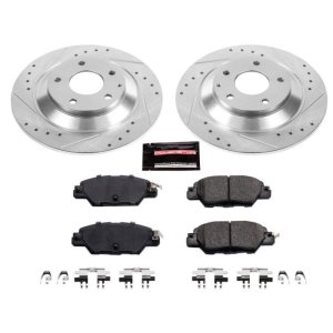 Mazda CX-5 Brake Kit - Rear - PowerStop - Drilled & Slotted Rotors + Carbon-Fiber Ceramic Pads - `16-`18