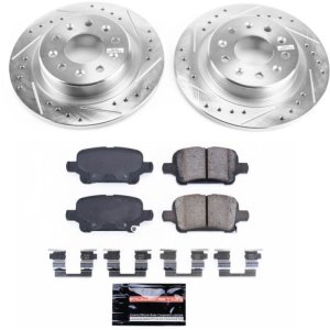 Buick LaCrosse Brake Kit - Rear - PowerStop - Z23 Evolution Sport + Drilled & Slotted Rotors + Carbon-Fiber Ceramic Pads - `17-`19
