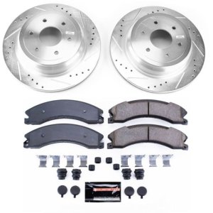 Nissan Titan XD Brake Kit - Rear - PowerStop - Drilled & Slotted Rotors + Carbon-Fiber Ceramic Pads - `16-`18 Nissan Titan XD Brake Kit - Rear - PowerStop - Drilled & Slotted Rotors + Carbon-Fiber Ceramic Pads - `16-`18