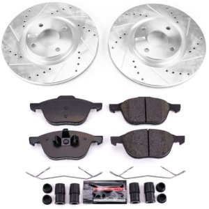 Ford EcoSport Brake Kit - Front - PowerStop - Drilled & Slotted Rotors + Carbon-Fiber Ceramic Pads - 2018