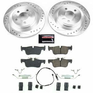 BMW X2 Brake Kit - Rear - PowerStop - Drilled & Slotted Rotors + Carbon-Fiber Ceramic Pads - `18-`21 BMW X2 Brake Kit - Rear - PowerStop - Drilled & Slotted Rotors + Carbon-Fiber Ceramic Pads - `18-`21