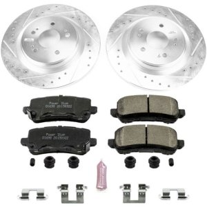 Honda Odyssey Brake Kit - Rear - PowerStop - Drilled & Slotted Rotors + Carbon-Fiber Ceramic Pads - `18-`19
