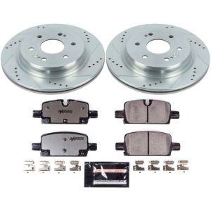 Chevrolet Silverado 1500 Brake Kit - Rear - PowerStop - Drilled & Slotted Rotors + Carbon-Fiber Ceramic Pads - 2019