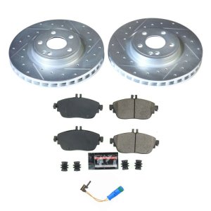Infiniti QX30 Brake Kit - Front - PowerStop - Drilled & Slotted Rotors + Carbon-Fiber Ceramic Pads - `17-`19