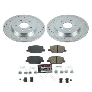 Hyundai Santa Fe Brake Kit - Rear - PowerStop - Z23 Evolution Sport Kit - 2019