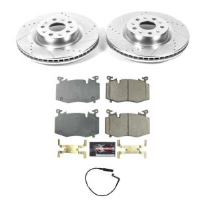 Cadillac CT6 Brake Kit - Front - PowerStop - Drilled & Slotted Rotors + Carbon-Fiber Ceramic Pads - 2019