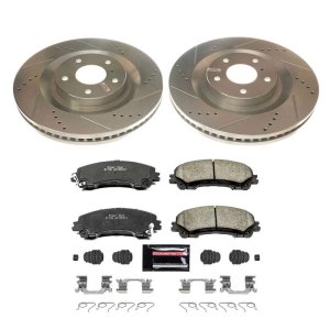Infiniti QX50 Brake Kit - Front - PowerStop - Drilled & Slotted Rotors + Carbon-Fiber Ceramic Pads - 2019