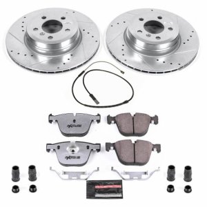 BMW X6 Brake Kit - Rear - PowerStop - Drilled & Slotted Rotors + Carbon-Fiber Ceramic Pads - 2019