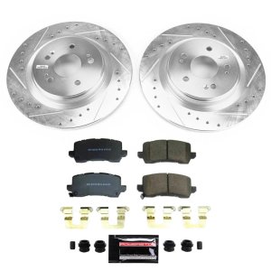 Honda Odyssey Brake Kit - Rear - PowerStop - Drilled & Slotted Rotors + Carbon-Fiber Ceramic Pads - `21-`22 Honda Odyssey Brake Kit - Rear - PowerStop - Drilled & Slotted Rotors + Carbon-Fiber Ceramic Pads - `21-`22