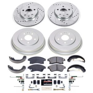 Cadillac CT4 Brake Kit - Front - PowerStop - Z26 Street - Drilled & Slotted Rotors + Carbon-Fiber Ceramic Pads - `20-`22