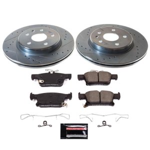 Buick Envision Brake Kit - Rear - PowerStop - Drilled & Slotted Rotors + Carbon-Fiber Ceramic Pads - `19-`20
