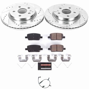 Cadillac CT6 Brake Kit - Rear - PowerStop - Drilled & Slotted Rotors + Carbon-Fiber Ceramic Pads - 2020