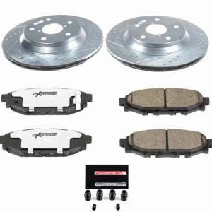 Subaru Impreza Brake Kit - Rear - PowerStop - Drilled & Slotted Rotors + Carbon-Fiber Ceramic Pads - 2024+ Subaru Impreza Brake Kit - Rear - PowerStop - Drilled & Slotted Rotors + Carbon-Fiber Ceramic Pads - 2024+