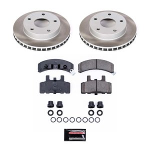 Saab 9-3 Brake Kit - Front + Rear - PowerStop - Drilled/Slotted Rotors + Carbon-Fiber Ceramic Pads - `03-`11