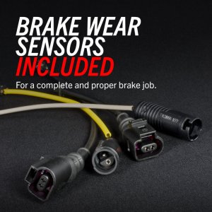 BMW 4 Series Brake Kit - Rear - PowerStop - Drilled & Slotted Rotors + Carbon-Fiber Ceramic Pads + Powder Coated Calipers - `14-`15
