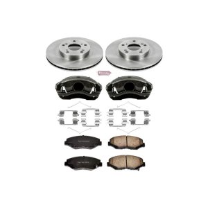 Acura ILX Brake Kit - Front - PowerStop - Autospecialty Rotors + Evolution Ceramic Pads + Non-coated Calipers - `14-`15