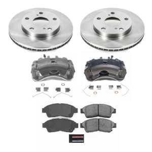 Toyota Camry Brake Kit - Front - PowerStop - Autospecialty Rotors + Evolution Ceramic Pads + Non-Coated Calipers - `97-`01
