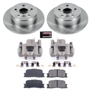 Toyota Highlander Brake Kit - Rear - PowerStop - Autospecialty Rotors + Evolution Ceramic Pads + Standard Calipers - `01-`03