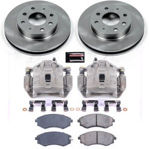 Hyundai Sonata Brake Kit - Front - PowerStop - Autospecialty Rotors + Evolution Ceramic Pads + Non-Coated Calipers - `99-`01
