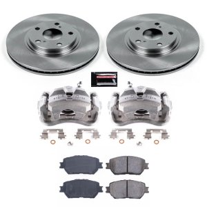 Toyota Camry Brake Kit - Front - PowerStop - Autospecialty Rotors + Evolution Ceramic Pads + Non-Coated Calipers - `02-`04