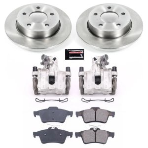 Mazda 3 Brake Kit - Rear - PowerStop - OE Style Rotors + Z16 Ceramic Pads + Non-Coated Calipers - `06-`13