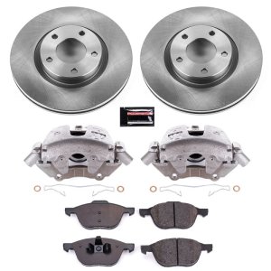 Mazda 3 Brake Kit - Front - PowerStop - Autospecialty Rotors + Z16 Ceramic Pads + Non-Coated Calipers - `04-`13 Mazda 3 Brake Kit - Front - PowerStop - Autospecialty Rotors + Z16 Ceramic Pads + Non-Coated Calipers - `04-`13