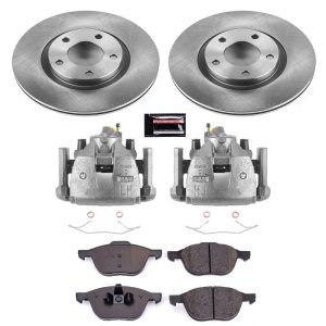 Mazda 3 Brake Kit - Front - PowerStop - Autospecialty Rotors + Evolution Ceramic Pads + Replacement Calipers - 2008 Mazda 3 Brake Kit - Front - PowerStop - Autospecialty Rotors + Evolution Ceramic Pads + Replacement Calipers - 2008