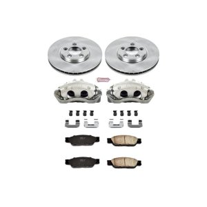 Ford Thunderbird Brake Kit - Front - PowerStop - Autospecialty Rotors + Z16 Evolution Ceramic Pads + Non-coated Calipers - `02-`05