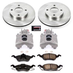 Ford Focus Brake Kit - Front - PowerStop - Autospecialty Rotors + Evolution Ceramic Pads + Non-coated Calipers - `00-`04