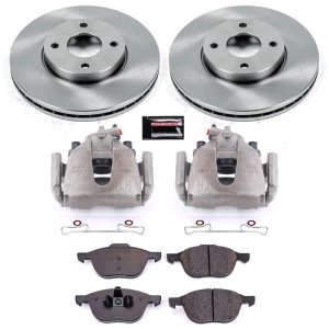 Ford Focus Brake Kit - Front - PowerStop - Autospecialty Rotors + Evolution Ceramic Pads + Non-coated Calipers - `05-`07
