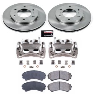 Mitsubishi Montero Brake Kit - Front - PowerStop - Autospecialty Rotors + Evolution Ceramic Pads + Non-Coated Calipers - `01-`06