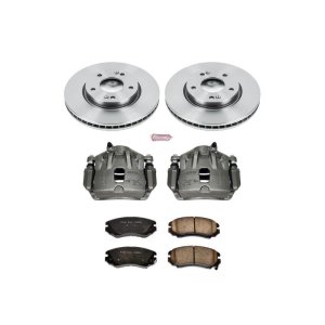 Hyundai Sonata Brake Kit - Front - PowerStop - Autospecialty Rotors + Evolution Ceramic Pads + Replacement Calipers - `06-`10