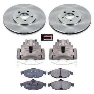Chrysler Sebring Brake Kit - Front - PowerStop - Autospecialty Rotors + Evolution Pads + Replacement Calipers - `01-`06