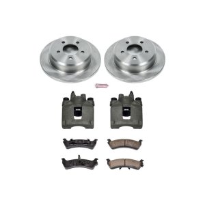 Ford Explorer Brake Kit - Rear - PowerStop - Autospecialty Rotors + Z16 Ceramic Pads + Replacement Calipers - `95-`01
