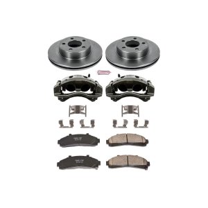 Ford Explorer Brake Kit - Front - PowerStop - Autospecialty Rotors + Z16 Ceramic Pads + Non-Coated Calipers - `95-`01