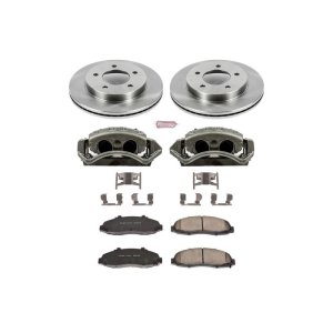 Ford F-150 Brake Kit - Front - PowerStop - Autospecialty Rotors + Evolution Ceramic Pads + Calipers - `99-`03